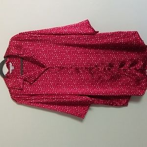 Cacique SZ 18/20 Silky Feel Red and Pink Pajama Night Shirt